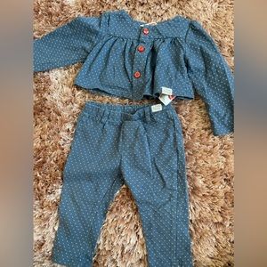 Beautiful two pieces in navy and white. Size 6-12